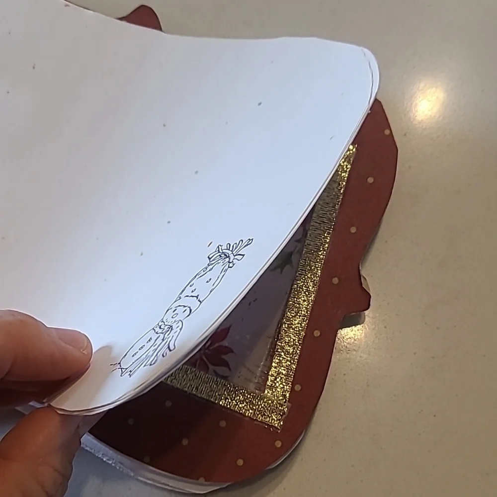 Handmade Pink and Gold Christmas Scrapbook